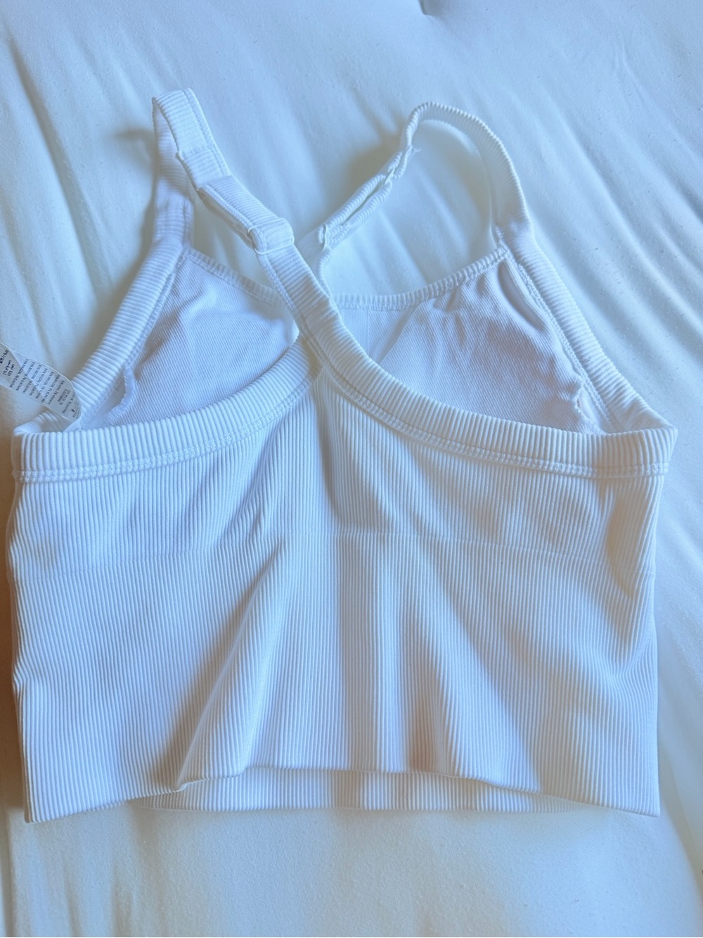 Alo Ribbed White Top - Picture 3 of 3